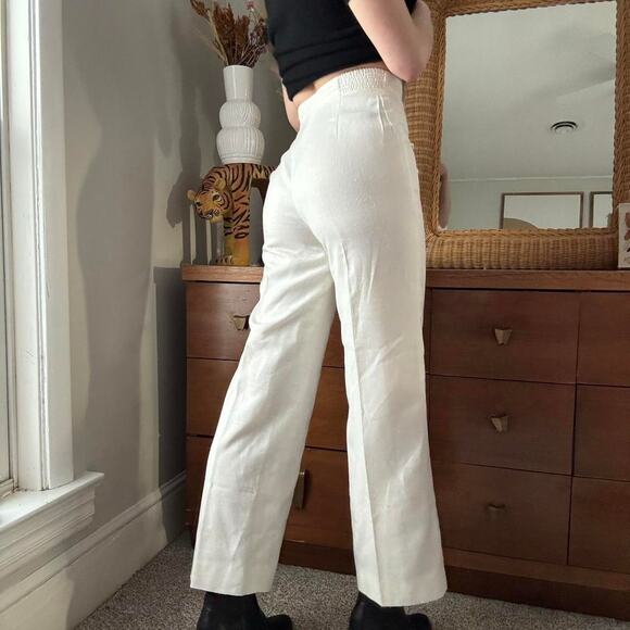 Vintage white high waisted trousers - Picture 5 of 7
